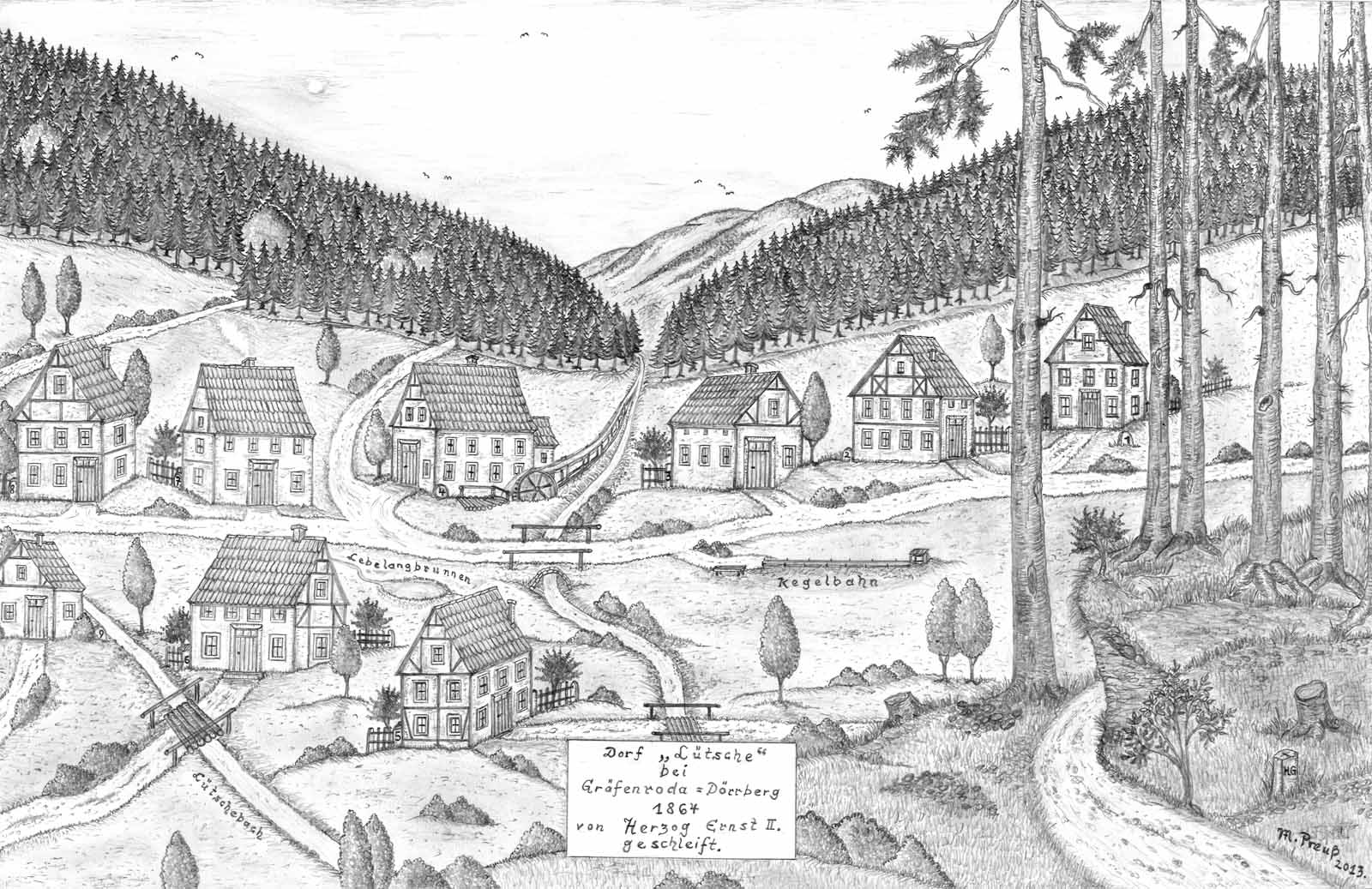 Dorfstelle-Luetsche-Zeichnung-Michael-Preuss-2013