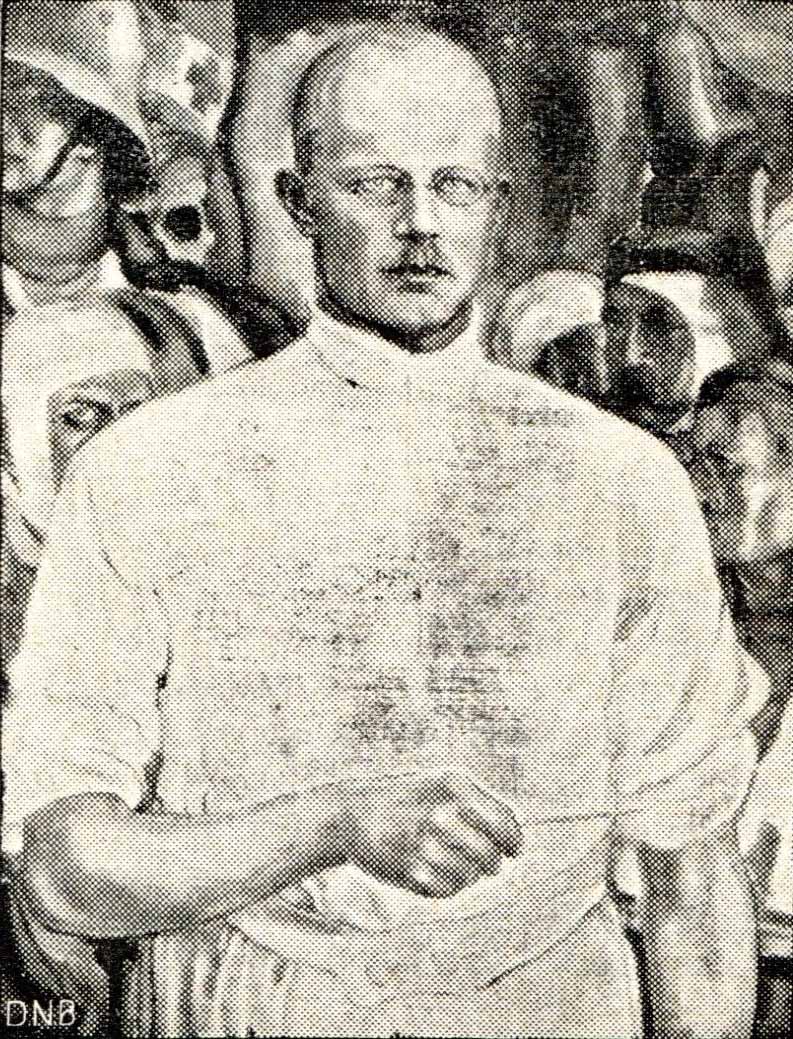 Hans Breuer, Arzt an der Front, Zeichnung vermutlich von einem seiner Kameraden in Frankreich. (HG 1934/24,185)