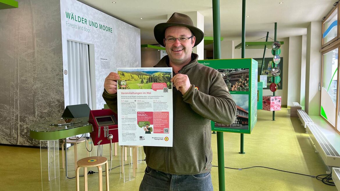 Ranger Thomas Rothbart freut sich auf viele Wandergäste im Biosphärenreservat. Foto. C. Sittig-Schubert
